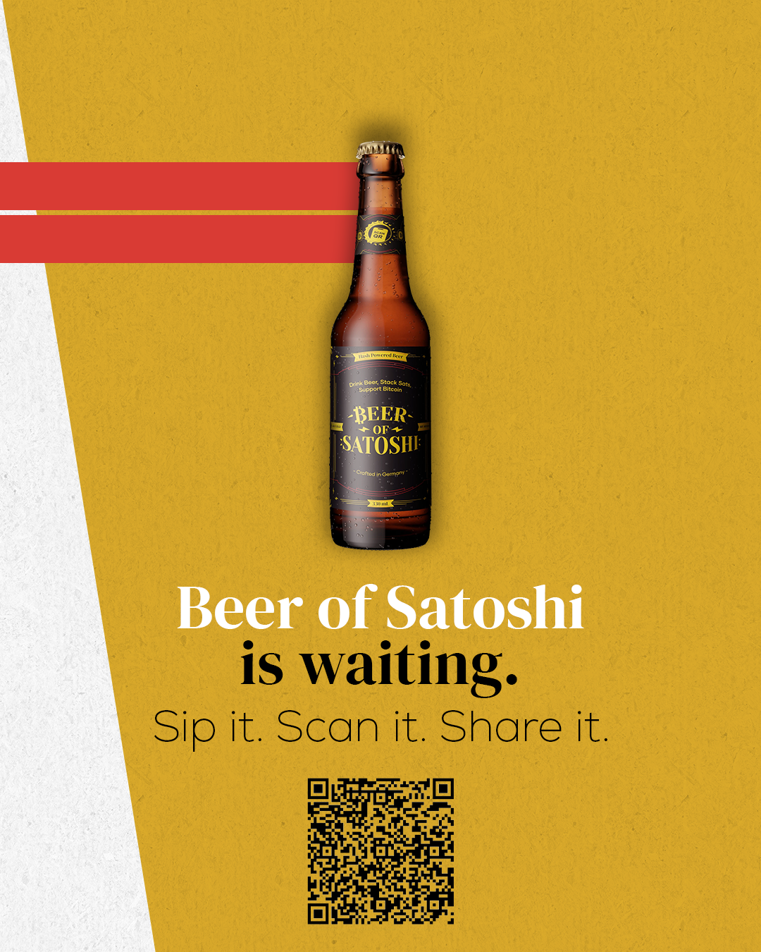 Beer of Satoshi Genesis Lager box and bottles
