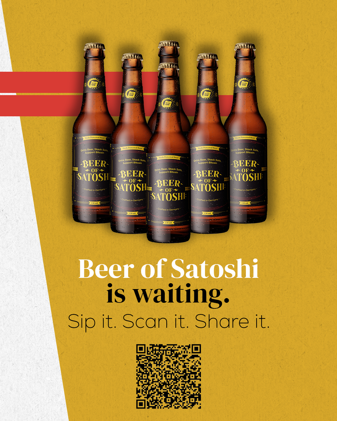 Beer of Satoshi 330 mL Genesis Lager bottles