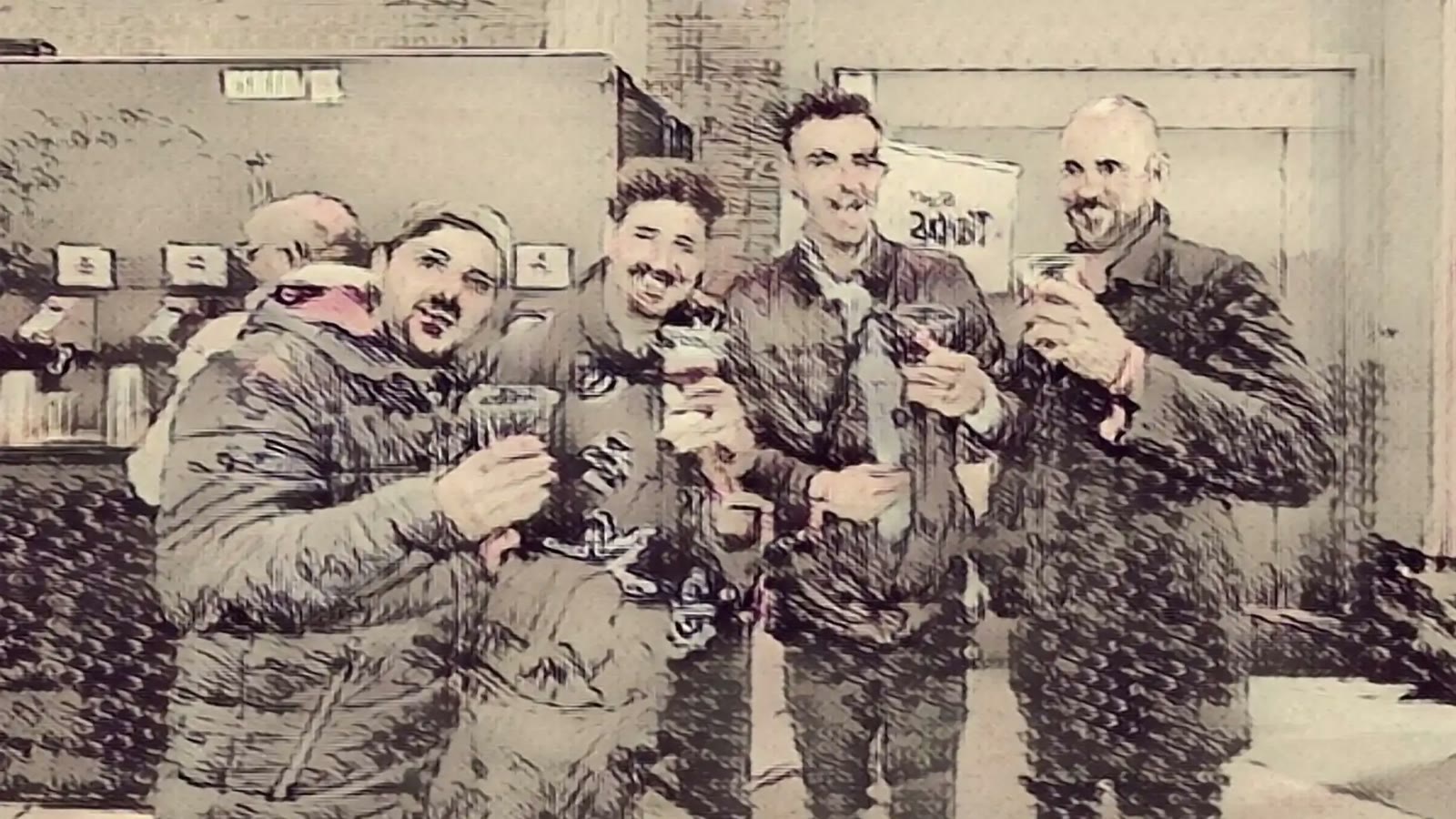 The Beer of Satoshi founders and community raising their drinks together